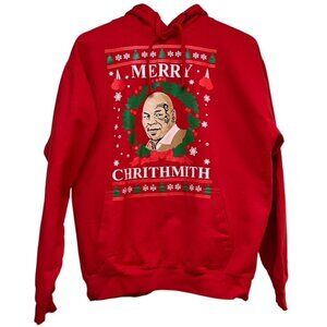 NWOT Mike Tyson Merry Chrithmith Hooded sweatshirt XL